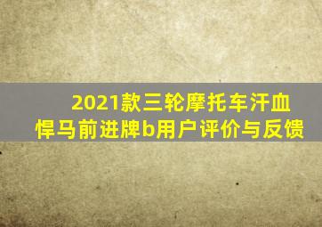 2021款三轮摩托车汗血悍马前进牌b用户评价与反馈