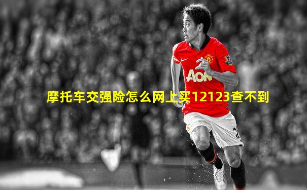 摩托车交强险怎么网上买12123查不到